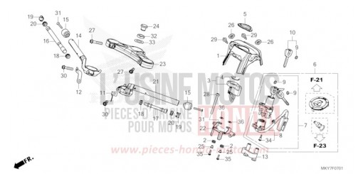 TUYAU DE GUIDON/PONT SUPERIEUR (CBR650RA/CBR650RAC) CBR650RAT de 2026